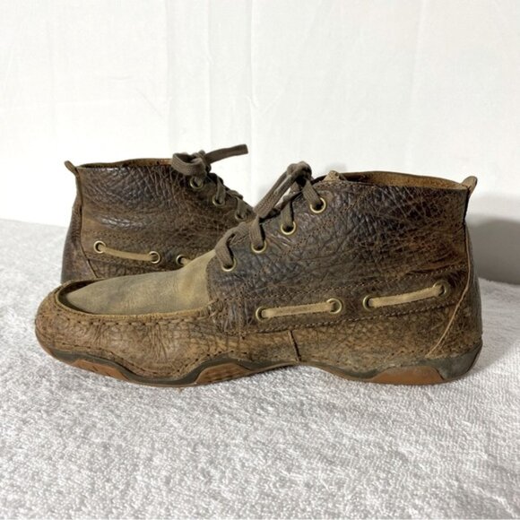 Ariat Brown Distressed Leather Lace Up Chukka Boots Ankle Boots 8EE/41W - Picture 9 of 12